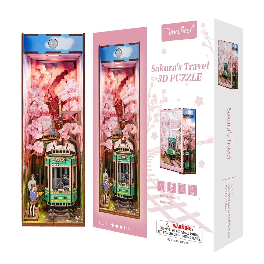 BOOK NOOK KIT - DIY- Voyage de Sakura - 130pcs + LED Light