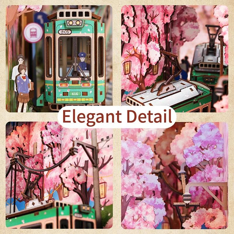 BOOK NOOK KIT - DIY- Voyage de Sakura - 130pcs + LED Light