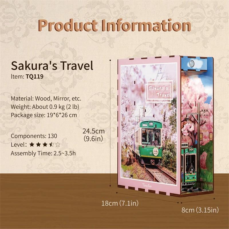 BOOK NOOK KIT - DIY- Voyage de Sakura - 130pcs + LED Light