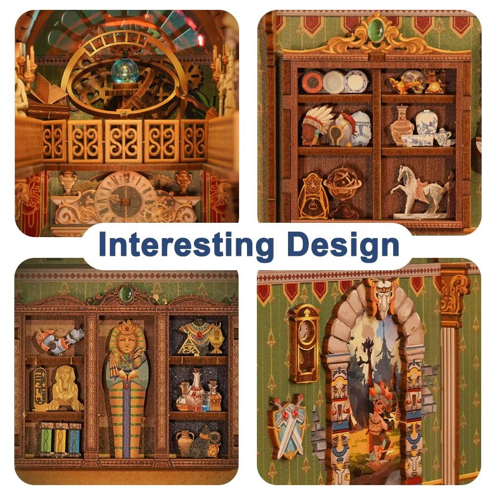 BOOK NOOK KIT - DIY- Musée de l'espace-temps - 279pcs + LED Light