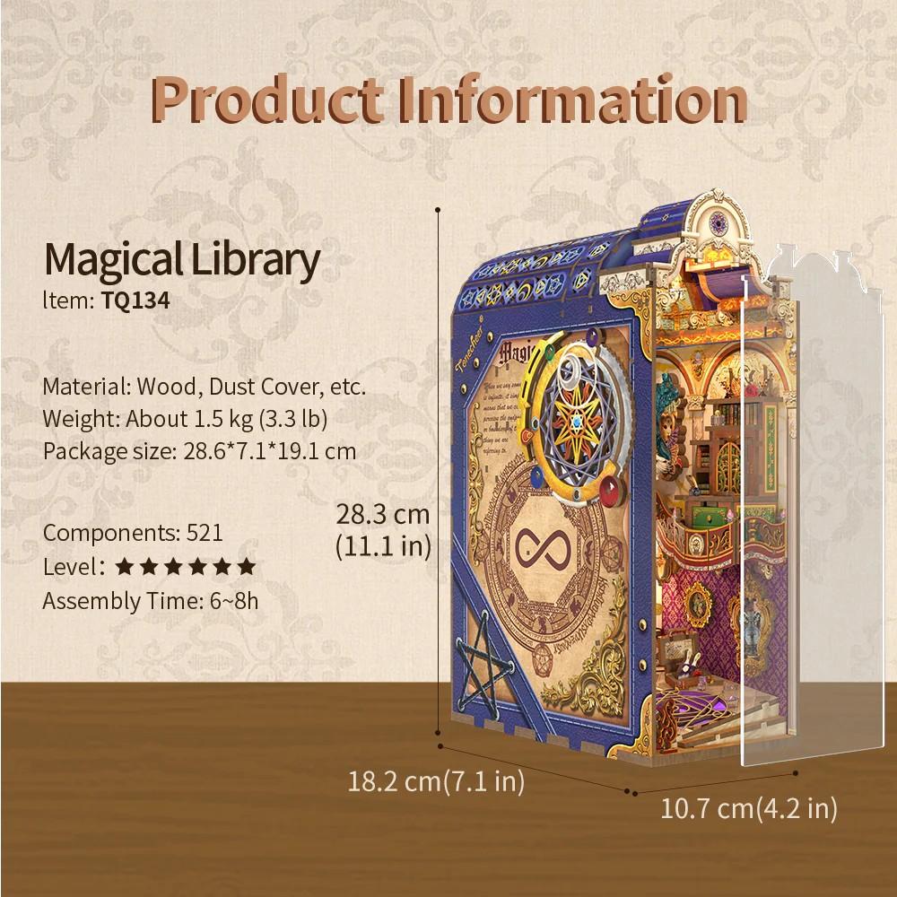 BOOK NOOK KIT - DIY- Librairie magique - 521pcs + LED Light