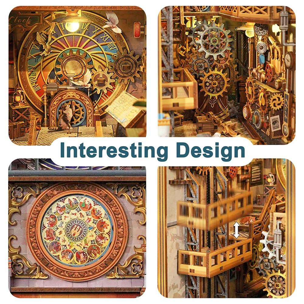 BOOK NOOK KIT - DIY- Tour de l'horloge - 430pcs + LED Light
