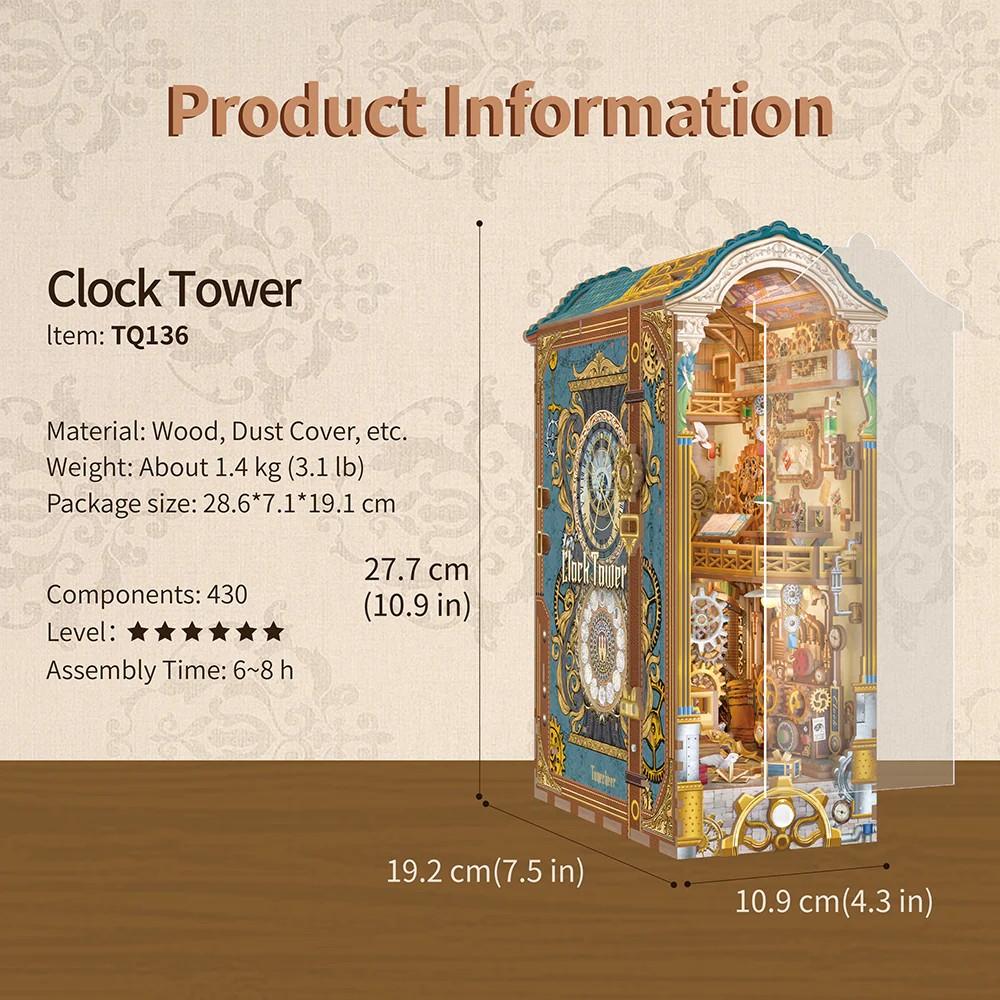 BOOK NOOK KIT - DIY- Tour de l'horloge - 430pcs + LED Light