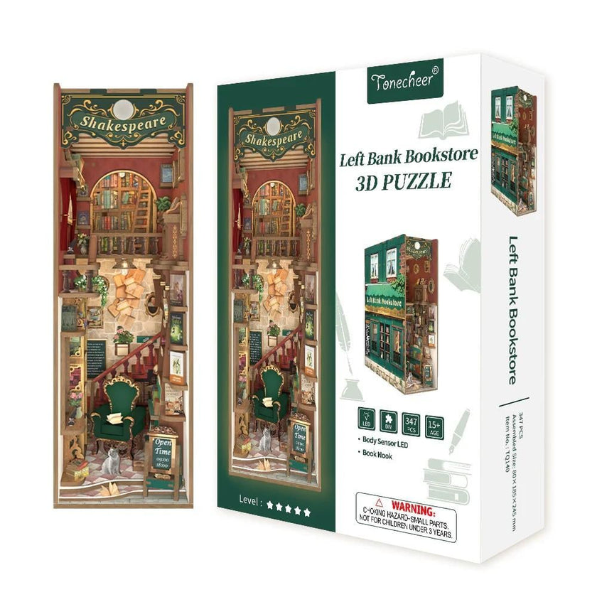 BOOK NOOK KIT - DIY- Librairie de la rive gauche - 347pcs + LED Light