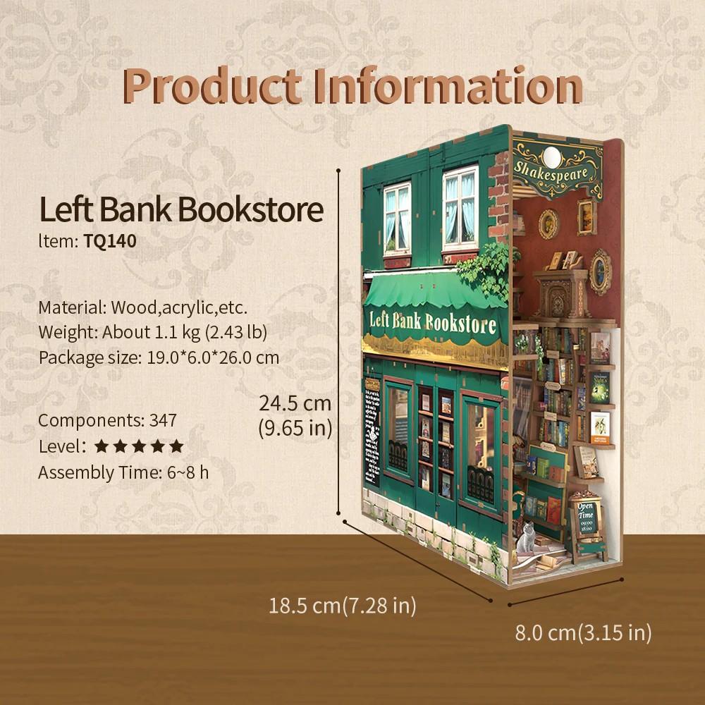BOOK NOOK KIT - DIY- Librairie de la rive gauche - 347pcs + LED Light