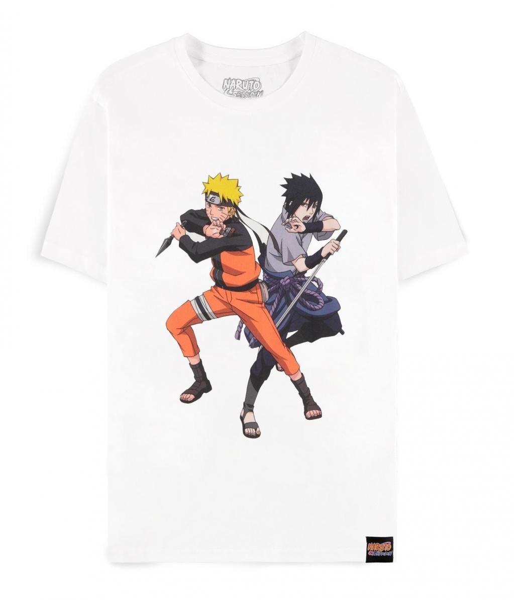 NARUTO SHIPPUDEN - Sasuke & Naruto  - T-Shirt Homme (S)