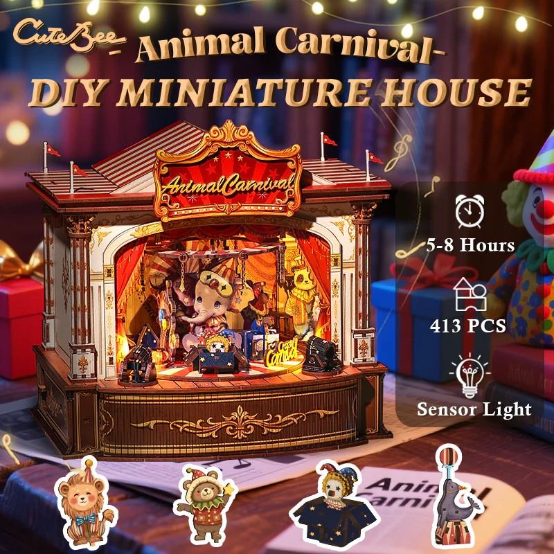 BOOK NOOK KIT - DIY - Carnaval des animaux - 413pc + Eclairage LED