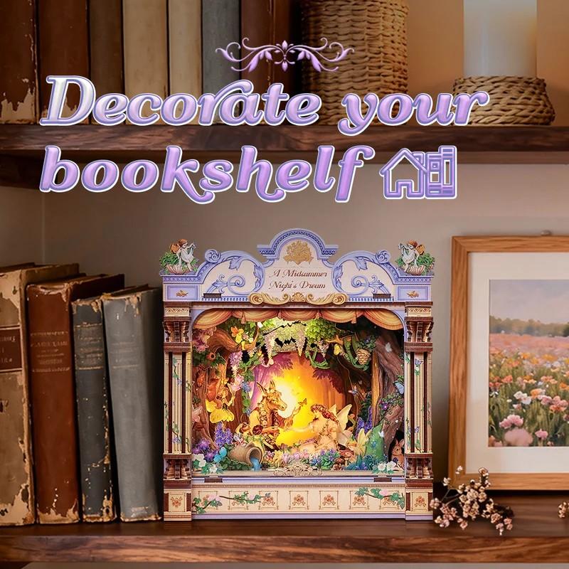 BOOK NOOK KIT - DIY - Le Songe d'une nuit d'été- 107pc + Eclairage LED
