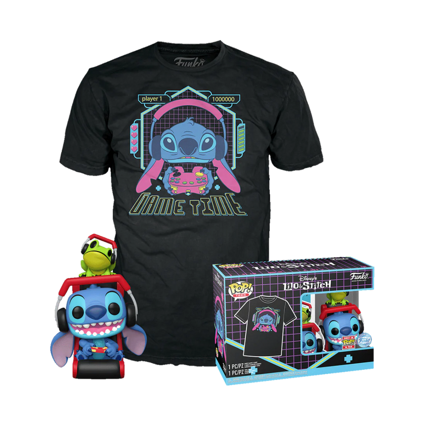 LILO STITCH - POP N° XXX - Gmr Stitch avec grenouille + T-shirt (M)