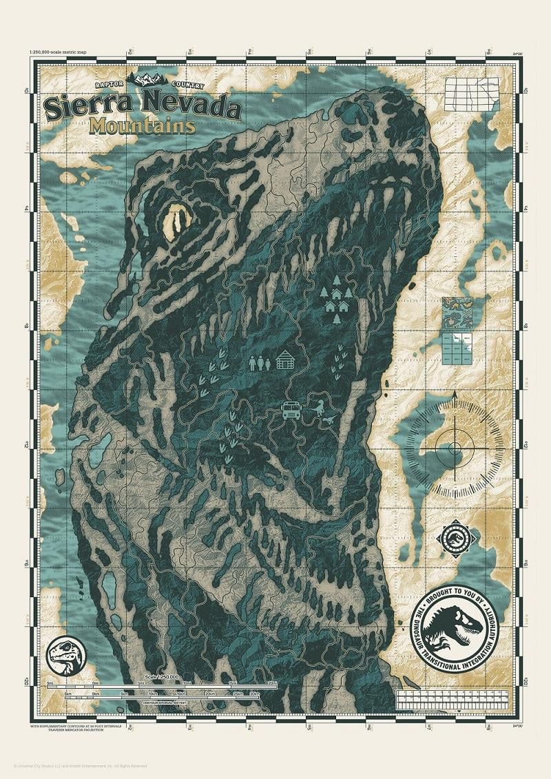 JURASSIC WORLD - Nevada Moutains - Art Print - Edition Limitée 'A3'