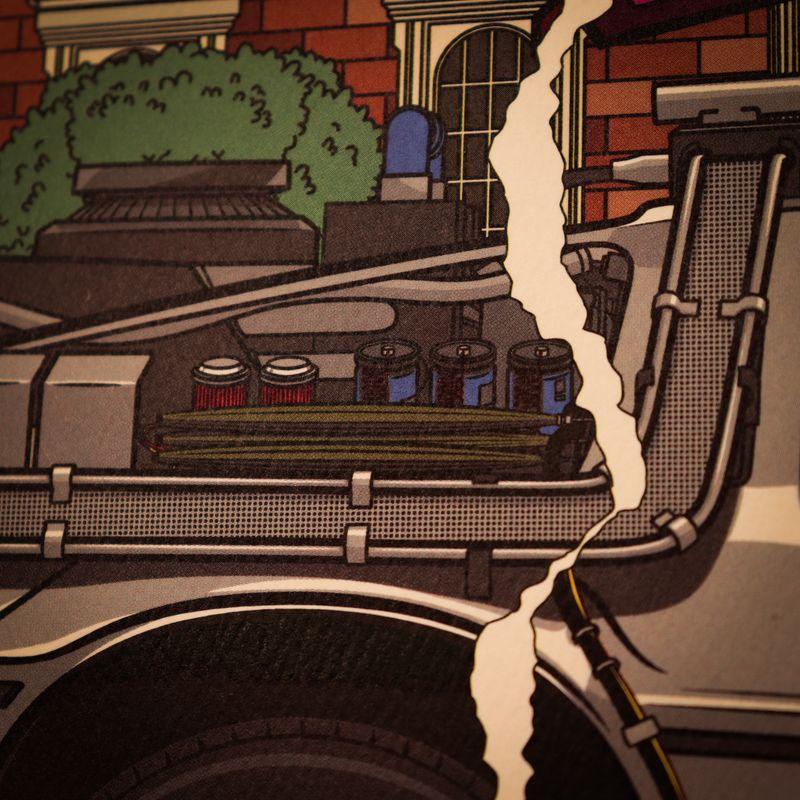 RETOUR VERS LE FUTUR - Hill Valley - Art Print - Edition Limitée