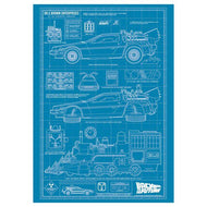 RETOUR VERS LE FUTUR - Blueprint - Art Print Edition Limitée
