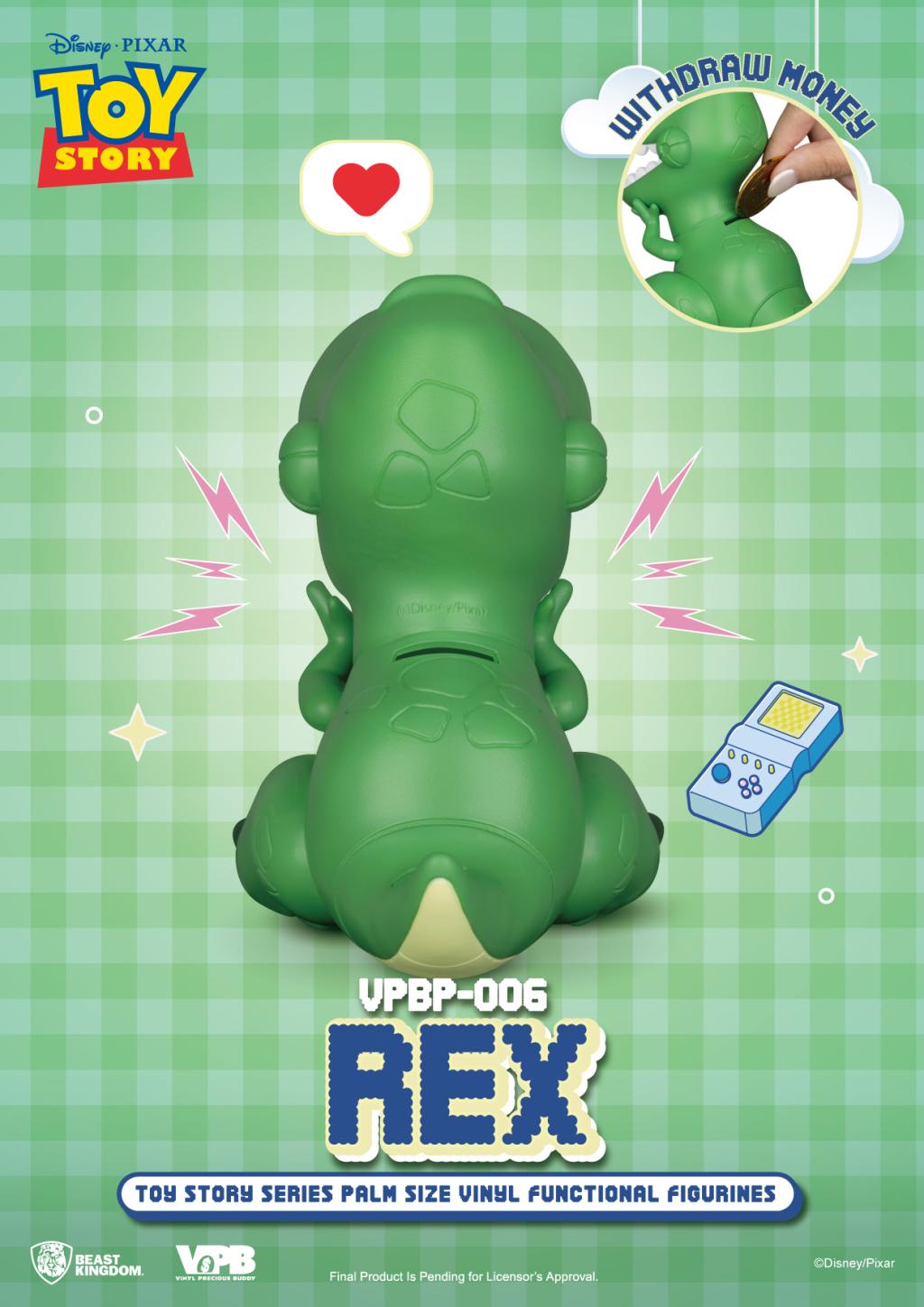 TOY STORY - Rex - Tirelire Vinyl Figure 12.1cm