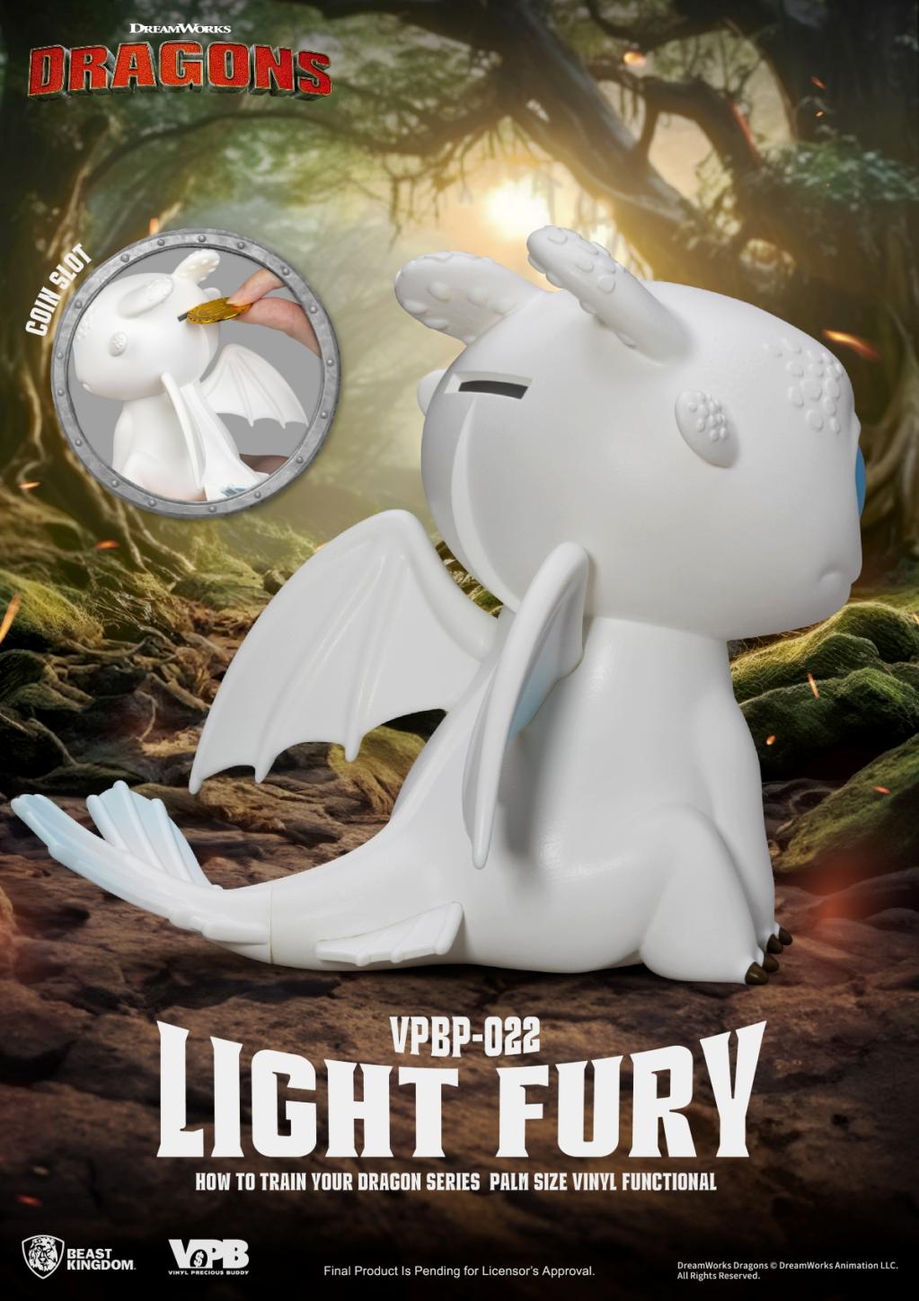 DRAGON - Light Fury - Tirelire  Vinyl Figure 12cm