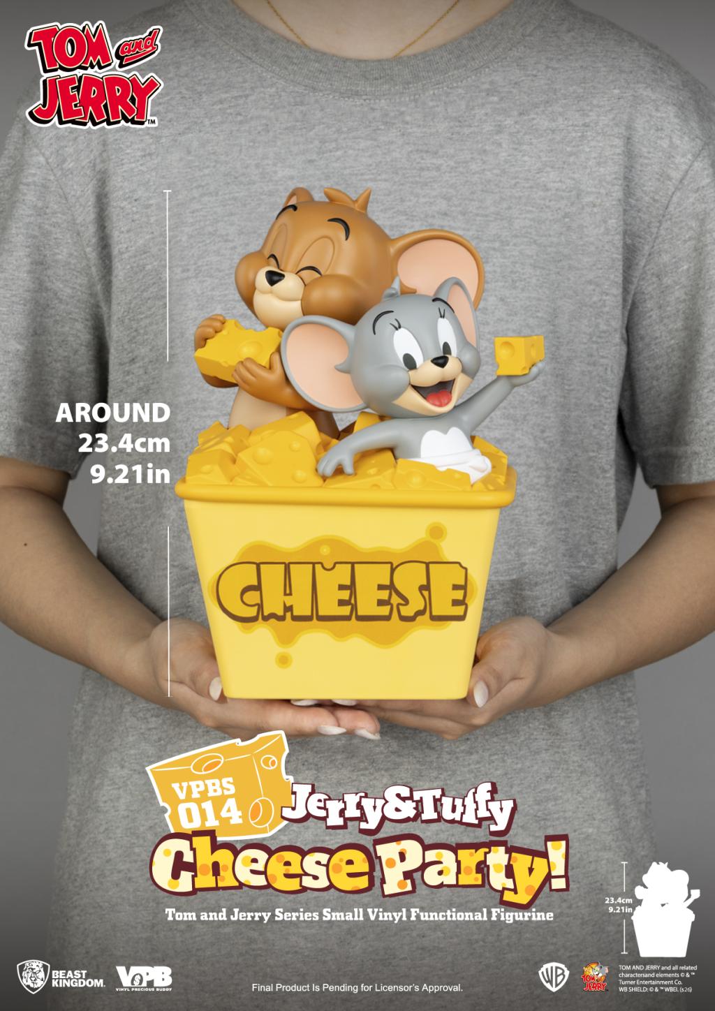 TOM & JERRY - "Jerry & Tuffy Cheese Party" - Tirelire 23.4cm