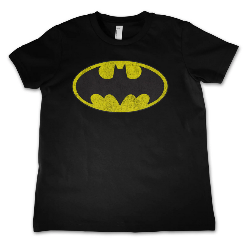 BATMAN - T-Shirt KIDS Distressed Logo (10 Years)