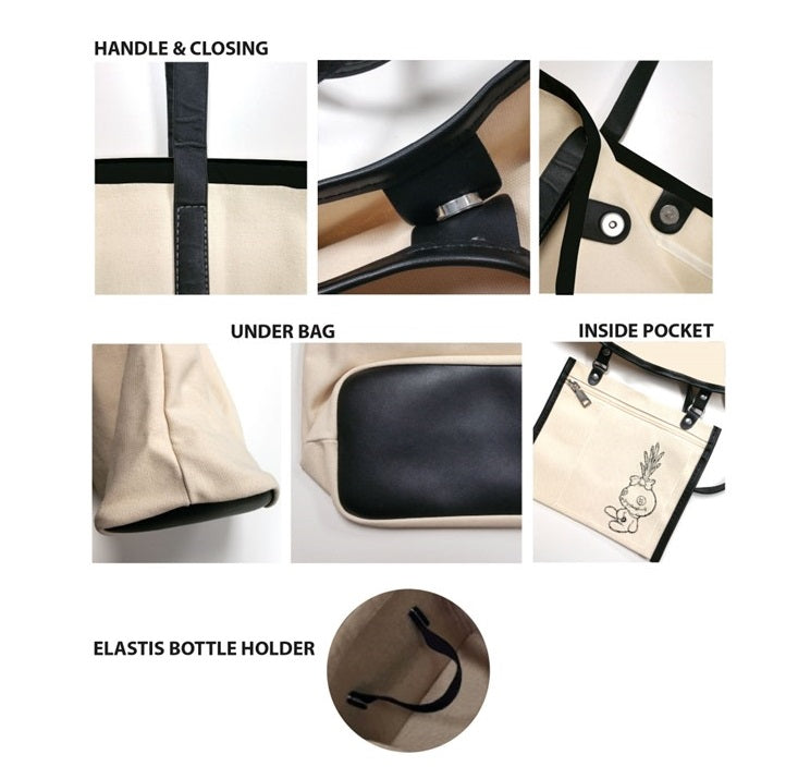 STITCH & ANGEL - Sac à Bandoulière en Toile - 35x31x20cm