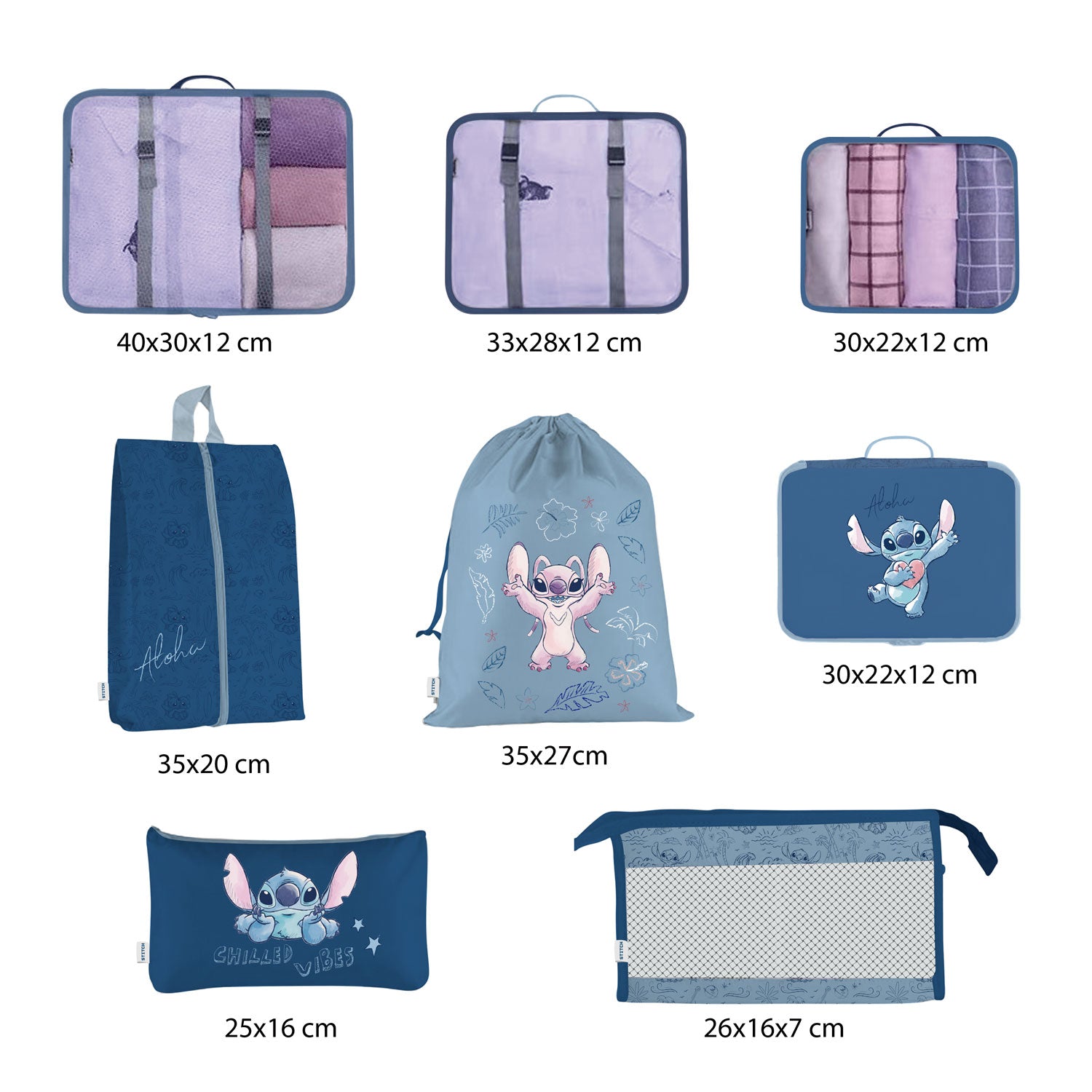 STITCH - Organisateurs de Bagage - 8pc.