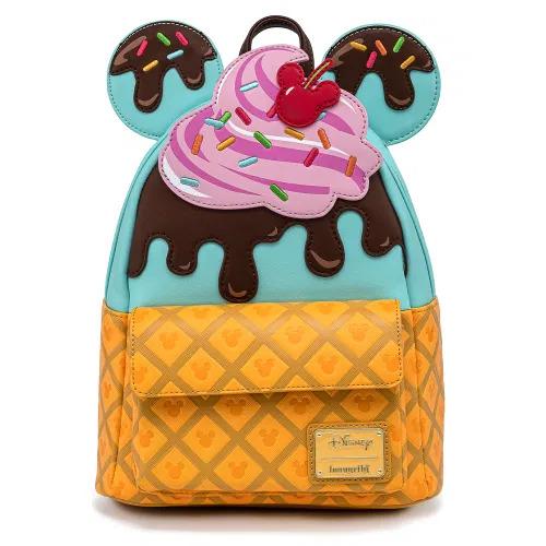 DISNEY - Mickey & Minnie Ice Cream - Sac à dos LoungeFly '23x25x10'