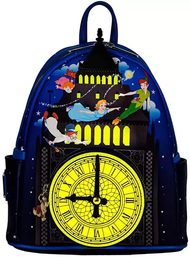 DISNEY - Peter Pan Glow Clock - Sac à dos LoungeFly '23x28x10cm'