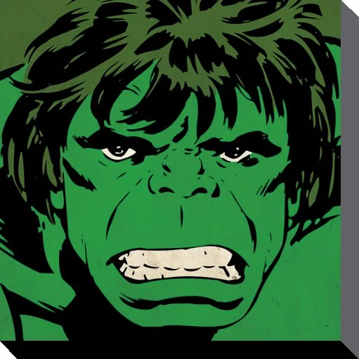MARVEL COMICS - Canvas 40X40 '38mm' - HULK Close-Up