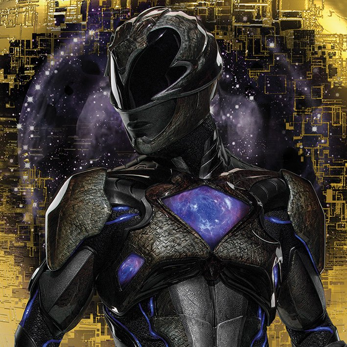 POWER RANGERS MOVIE - Canvas 40X40 '18mm' - Black Ranger Pose