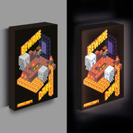 MINECRAFT - Canvas Lumineux 40X30 Cm