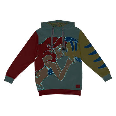 PETITE SIRENE 35 - Ariel et Polochon - Hoodie Unisex Loungefly (L)