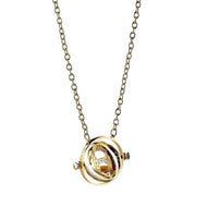 HARRY POTTER - Collier Plaqué Or - Retourneur de Temps Rotatif