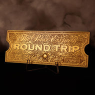 LE POLE EXPRESS - Ticket de Train 24k Plaqué Or