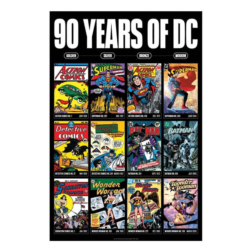 DC COMICS - 90 Years - Art Print - Edition Limitée