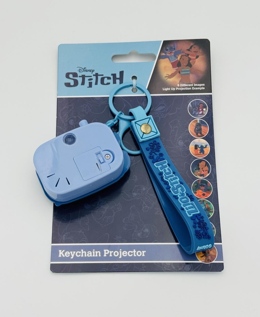 STITCH & ANGEL - Porte-clés Projecteurs avec 8 images