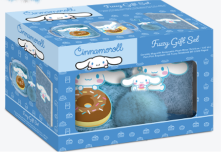 CINNAMOROLL - Gift Set Fuzzy - Notebook + Mug 440ml + Porte-clé