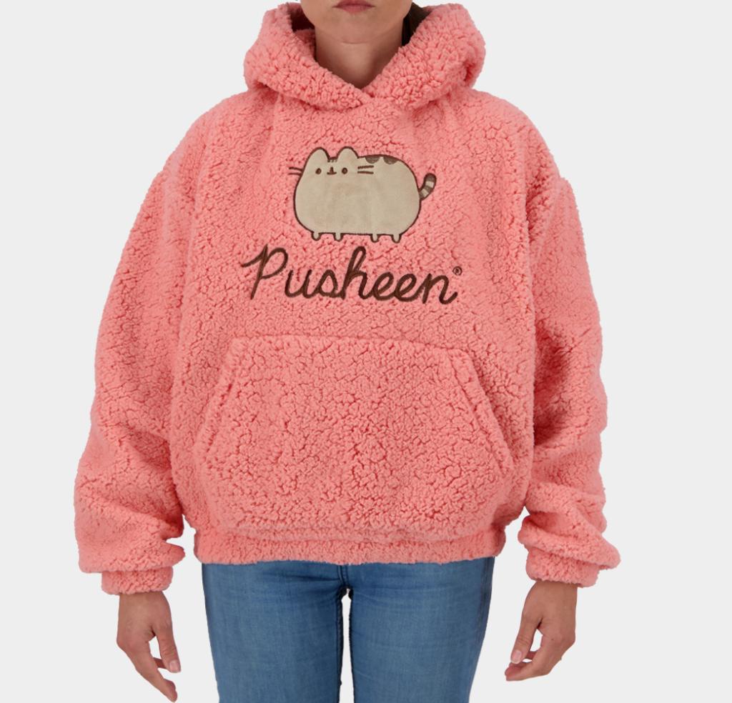 PUSHEEN - Pull à Capuche Teddy pour Femme (M)
