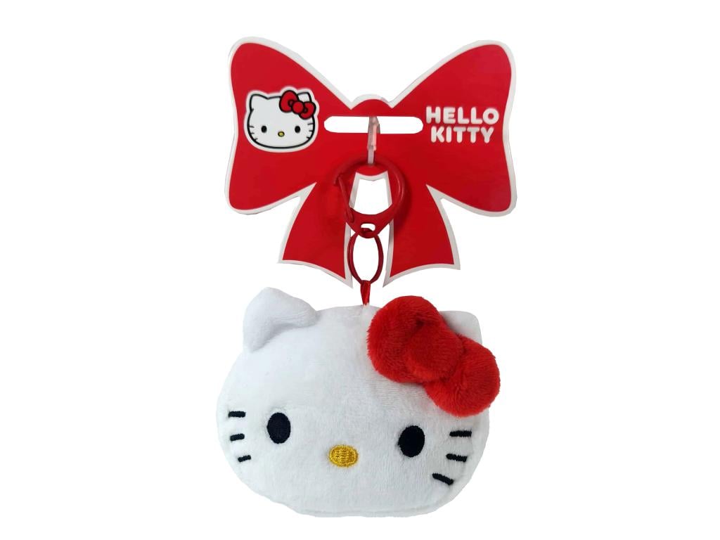 HELLO KITTY - Head - Purple - Mini Porte-clés Peluche