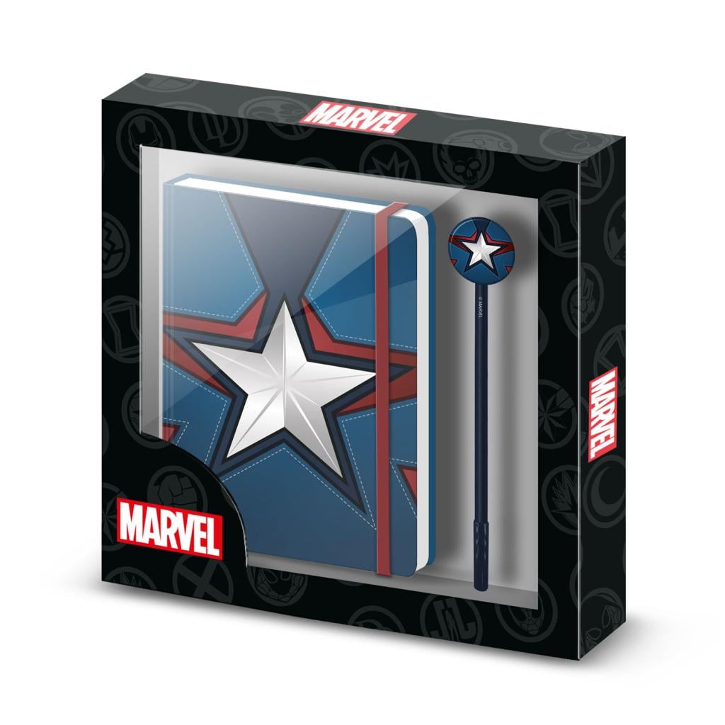 CAPTAIN AMERICA - Gift Box - Notebook A5 + Stylo
