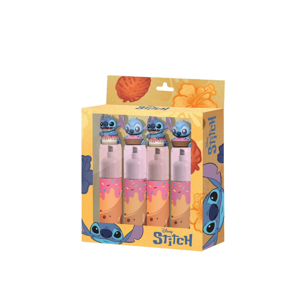STITCH & ANGEL - Donut - Pack de 4 Surligneurs
