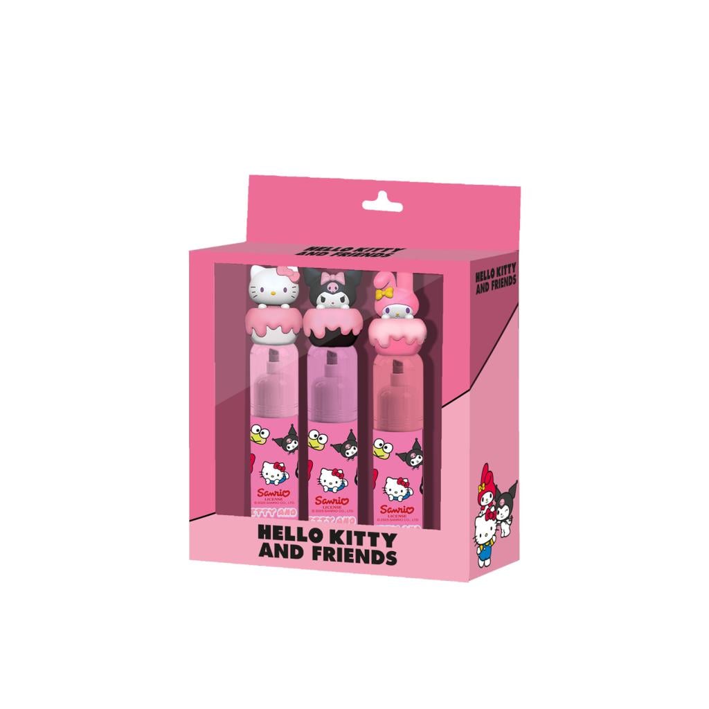 HELLO KITTY & Friends - Cake - Pack de 3 Surligneurs