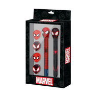 SPIDER-MAN - Set de 2 Crayons + 4 Gommes