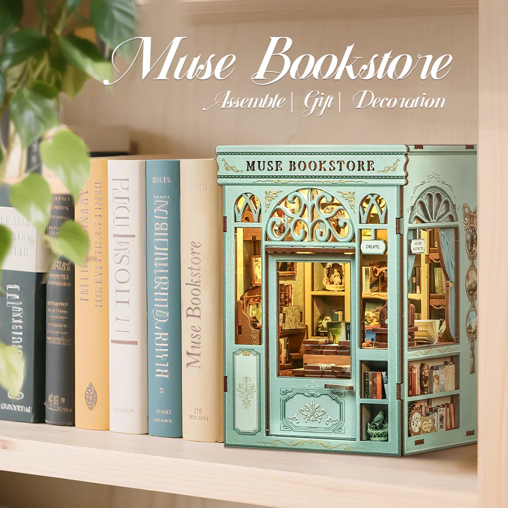 BOOK NOOK KIT - DIY- Librairie Muse - 201pc + LED Light