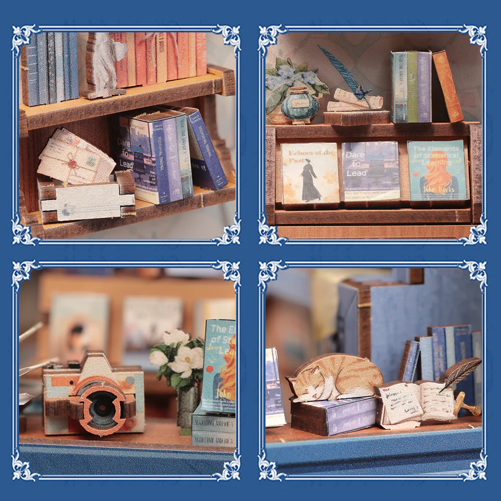 BOOK NOOK KIT - DIY- Librairie Littéraire - 186pc + Eclairage LED