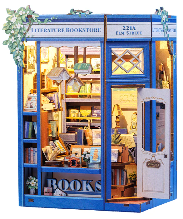 BOOK NOOK KIT - DIY- Librairie Littéraire - 186pc + Eclairage LED