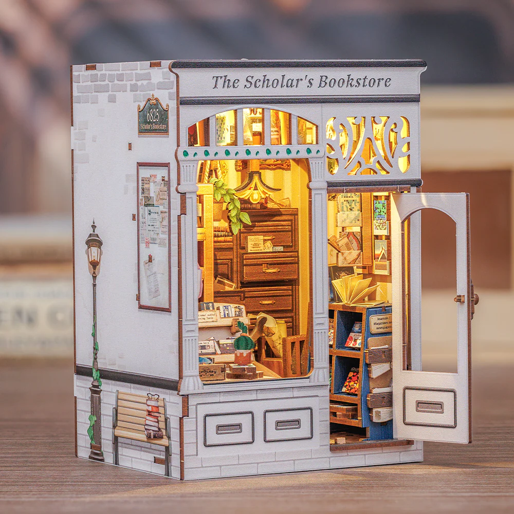 BOOK NOOK KIT - DIY- Librairie Scolaire - 168pc + Eclairage LED