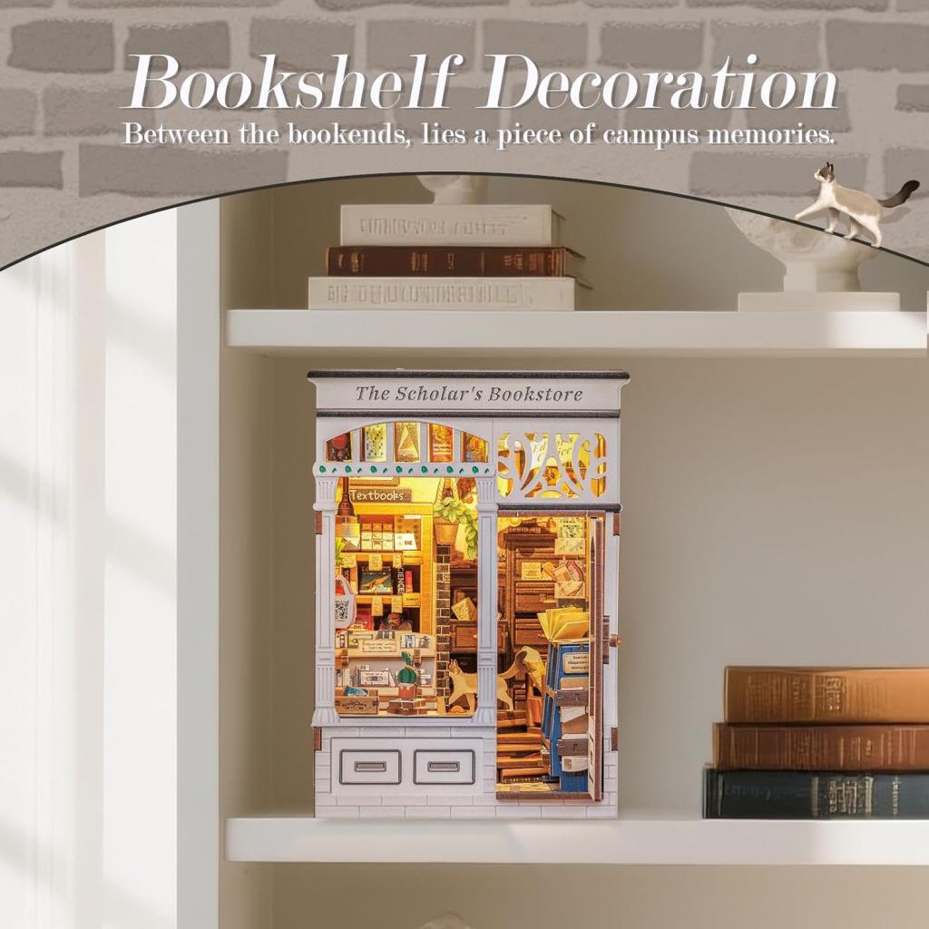 BOOK NOOK KIT - DIY- Librairie Scolaire - 168pc + Eclairage LED