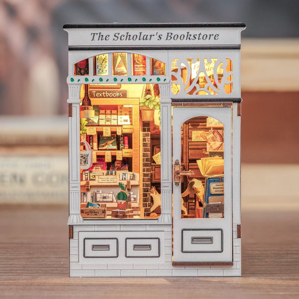 BOOK NOOK KIT - DIY- Librairie Scolaire - 168pc + Eclairage LED