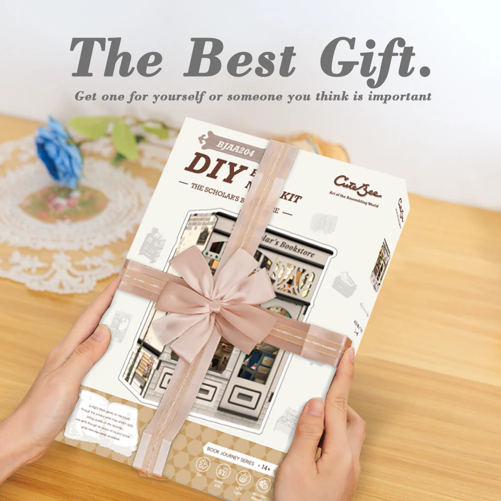 BOOK NOOK KIT - DIY- Librairie Scolaire - 168pc + Eclairage LED