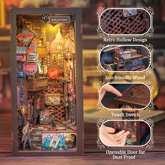 BOOK NOOK KIT - DIY - Le Long Adieu - 238pc + Eclairage LED