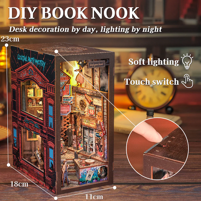 BOOK NOOK KIT - DIY - Le Long Adieu - 238pc + Eclairage LED