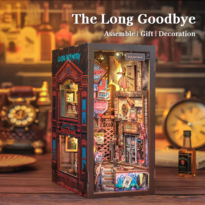 BOOK NOOK KIT - DIY - Le Long Adieu - 238pc + Eclairage LED