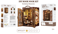 BOOK NOOK KIT - DIY - Librairie des Mémoires - 127pc + Eclairage LED